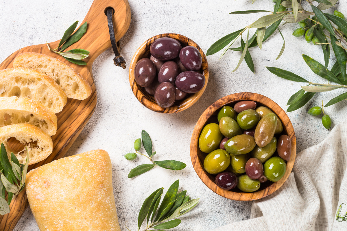 Olives, Ciabatta and Olive Oil