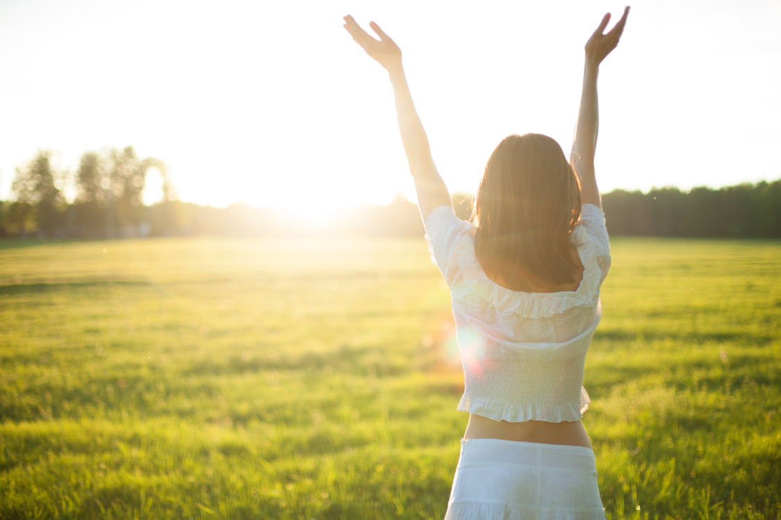 Young woman enjoying sunlight