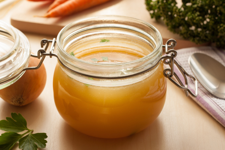 Bone broth made from chicken